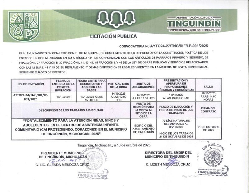 Invitación Licitación Pública